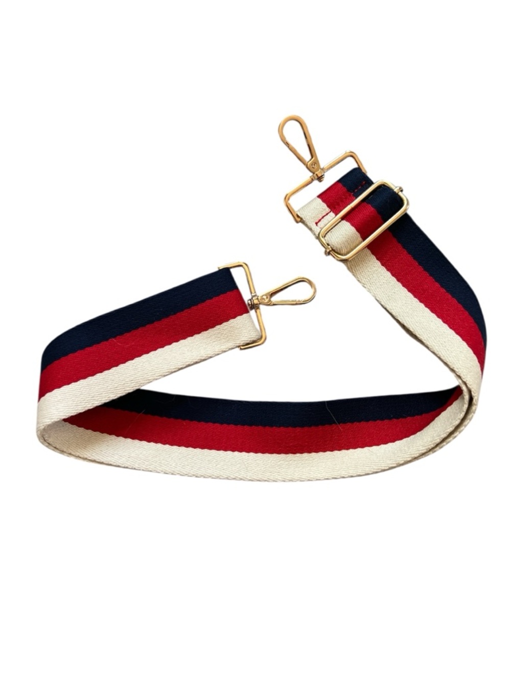 NWOT Striped Navy Red Cream Adjustable Bag Strap